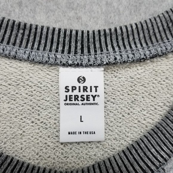 Spirit‎ Jersey Sweater Womens Gray Pullover Crew Neck Casual Sweatshirt - Picture 6 of 10